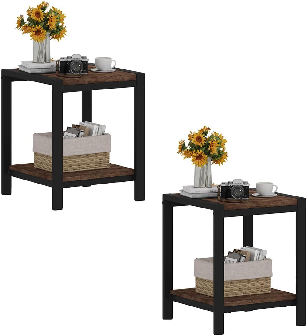 BON AUGURE End Table Set of 2, Small Side Table for Living Room, Night Stand,...