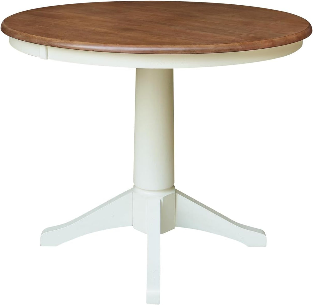 IC INTERNATIONAL CONCEPTS 36" Round Top Pedestal Dining Table - 35.9&quo...