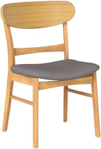 Christopher Knight Home Heather Mid-Century Modern Dining Chairs (Set of 4), Dark Gray and Natural Oak