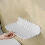 Wall Mounted Small Floating Shelf, Foldable Adhesive Plastics Floating Shelf, Stick On Wall for Bathroom Kitchen, Wall Mounted RV-Shelves, Bedside Extra Storage (L)