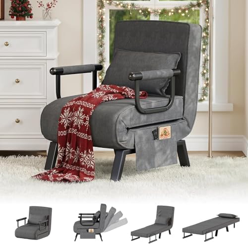 TYBOATLE Sleep Chair Bed Set of 2, Comfy Convertible Sleeper Chairs for Adult...