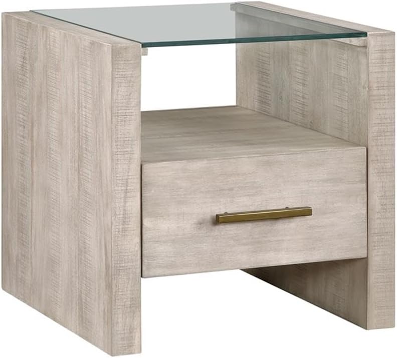 Pemberly Row Contemporary 3-Piece Coffee Table Set, Acacia Wood Veneers, Toff...