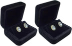2 Pieces Velvet Earring Box,Stud Earring Case,Jewelry Gift Box | for Proposal,Engagement,Wedding,Anniversary and Birthday