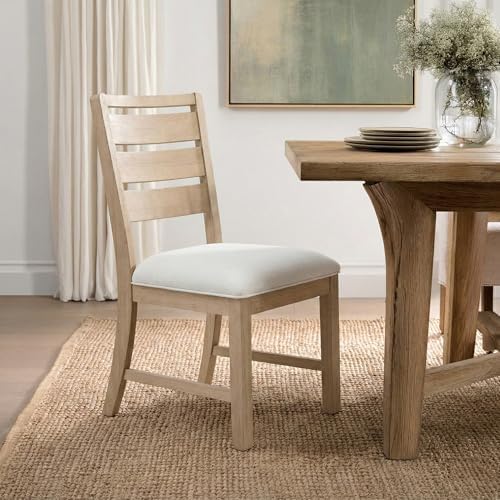 COLAMY Wooden Dining Chairs Set of 6, Farmhouse Upholstered Dining Room Chair...