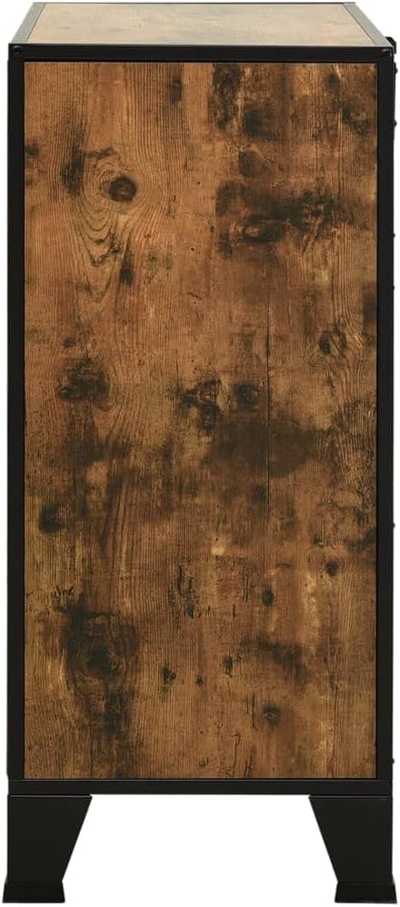 Rustic Brown Storage Cabinet 14.2 x 28.3 x 32.3 in Industrial Bathroom Organi...