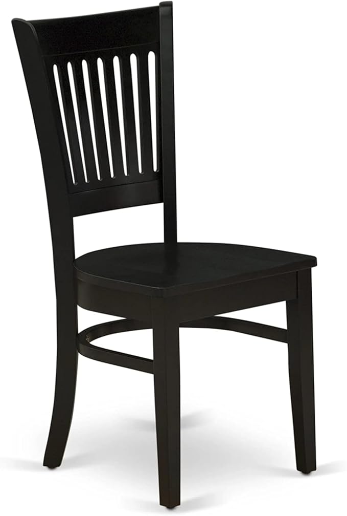 East West Furniture AMVA3-BCH-W 3 Piece Modern Dining Table Set Contains a Round Kitchen Table with Pedestal and 2 Kitchen Dining Chairs, 36x36 Inch, Black & Cherry