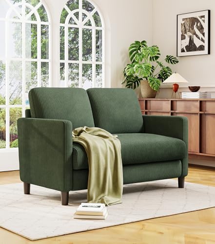 Welzona Loveseat, 51" Small Couch, Corduroy Love Seat, Small Loveseat So...