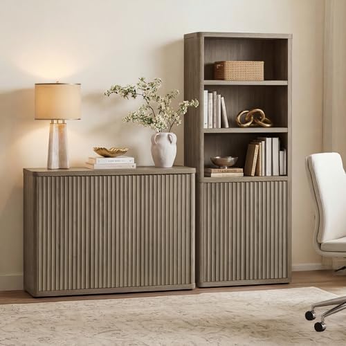 SICOTAS Buffet Cabinet with Storage Sideboard with 3 Doors Modern 46.6" ...
