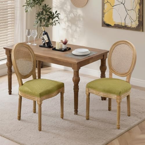 SoarFlash French Dining Chairs Set of 2, Vantage Dining Chair with Round Back...