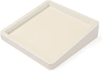 Oirlv Microfiber Jewelry Tray Showcase Display Necklace Bracelet Ring Showcase Display Empty Plate(Beige)