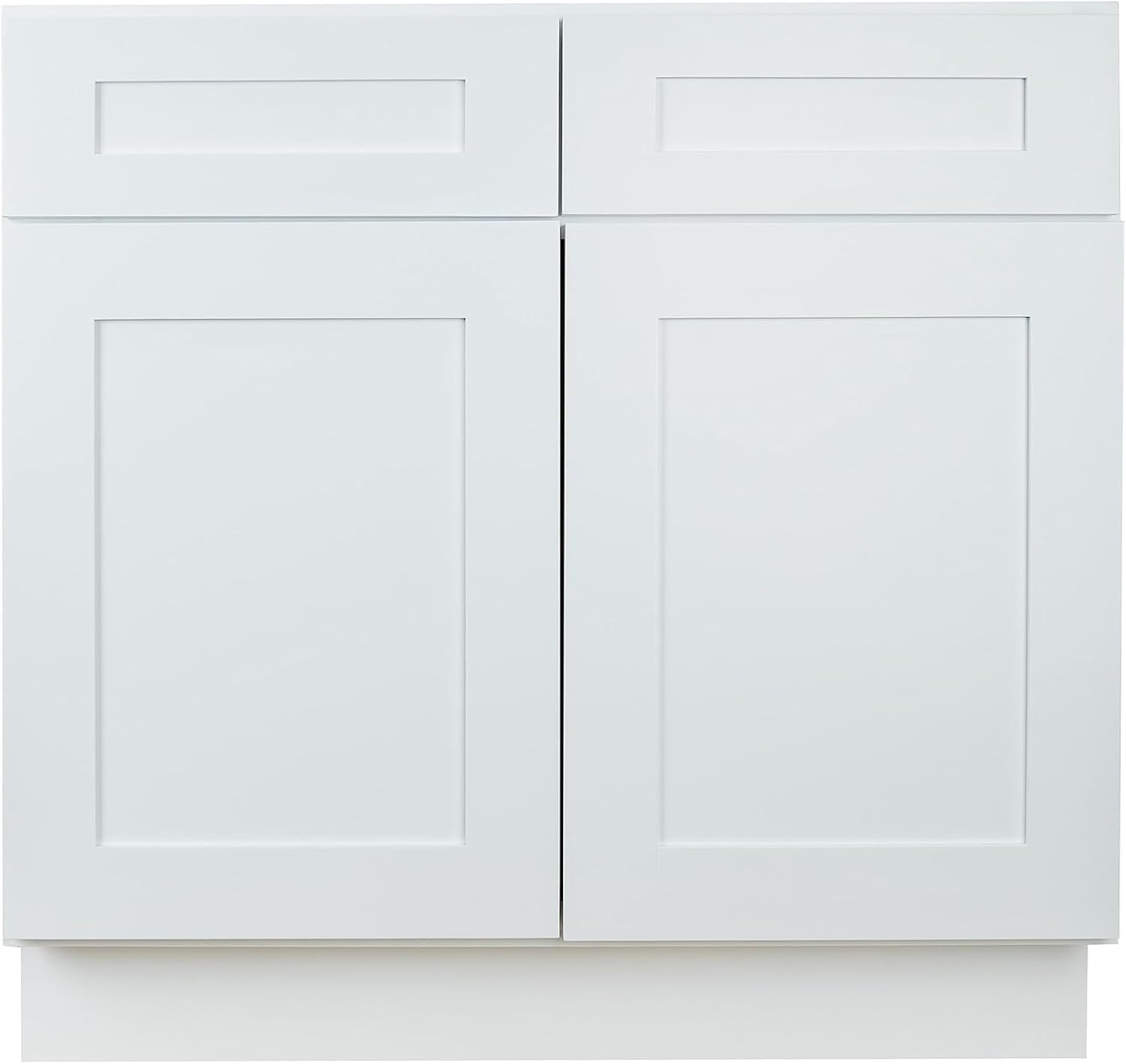 Hollywood Fabiani Design Base Kitchen Cabinet - 33 in. W x 24 in. D x 34.5 in. H, Shaker White, Solid Wood Frame, 1/2-Inch Cabinet-Grade Plywood Box, Soft-Close Door, Ready to Assemble