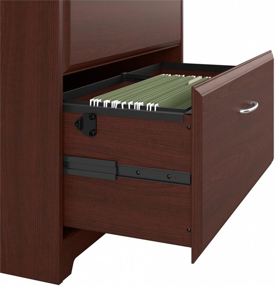 Bush Home Cabot 2 Drawer Lateral File Cabinet in Harvest Cherry, Home Office ...