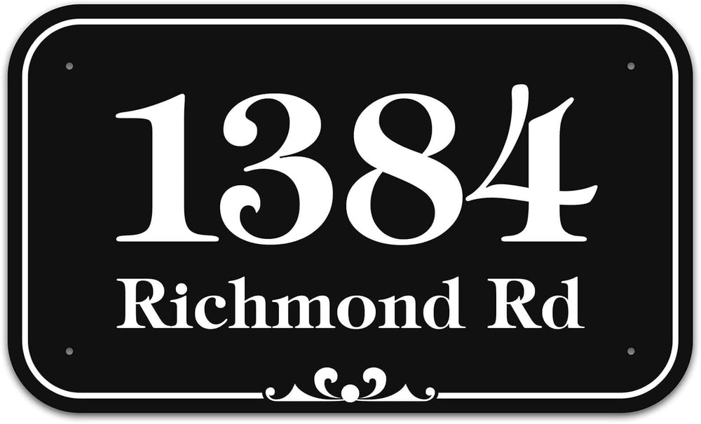 House Address Sign, House Address Plaque, Indoor/Outdoor Use, 11x18 Inch, 22 ...