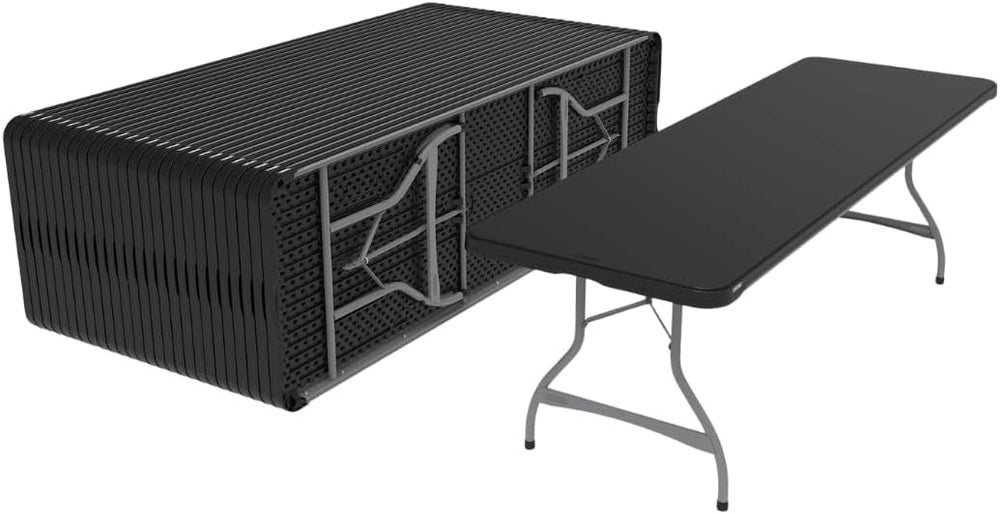 Lifetime 8-Foot Folding Table, Black and Silver - Pallet Pack of 27