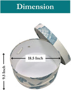 Sarah's Hat Boxes Classic Shells Hat Box – 18.5" x 9.5" (Dia. x Ht.) Handmade in USA – Odorless Non-Toxic Adhesive, Cording Handle – Premium Storage for Hats & Accessories