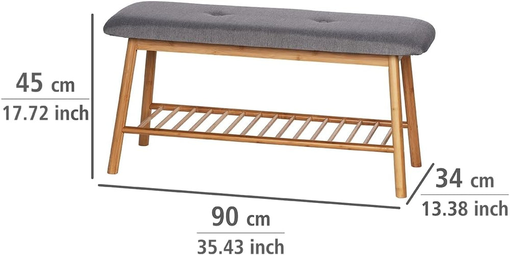WENKO Entryway Bench with Shoe Storage, Shoe Storage Bench, Shoe Bench with P...