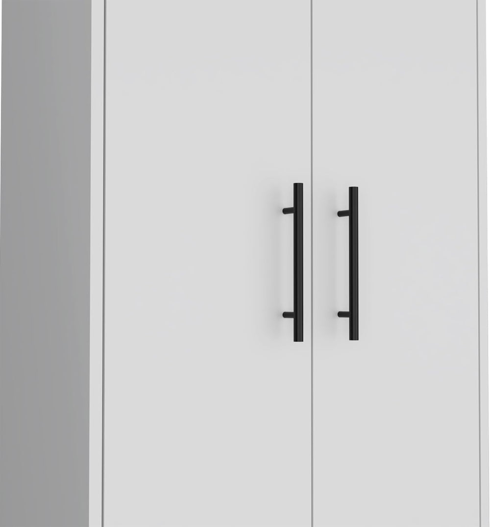 Spacious White Tall Pantry Cabinet with 5 Shelves - Kitchen Cupboard Organize...