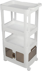 Rolling Storage Cart with Wheels, 4 Tier Organizer Mobile Shelving Unit Utility Cart Tower Rack for Kitchen Bathroom Laundry Narrow Places, Kitchen, Storage Container (823)