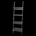 4-Tier Acrylic Ladder Bookshelf, Leaning Book Shelf Wall Leaning Shelves with Open Display Areas for Home Office