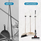 4Pcs peel and stick mop and broom holder wall mount Stainless Steel Heavy Duty Mop Holder Broom Hanger Wall with Screws, Garden Outdoor Tool Organizer Rack Broom Hanger