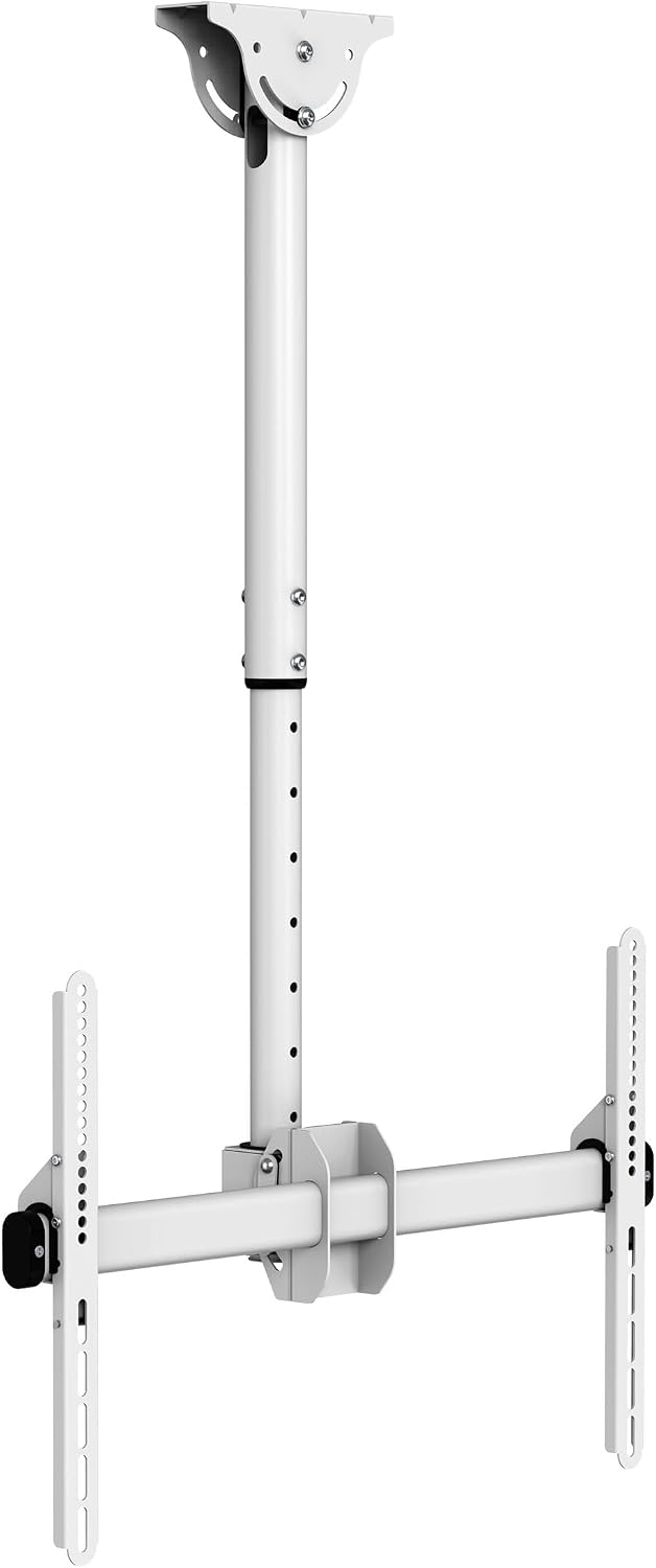 Mount-It! TV Ceiling Mount Bracket, 32-75", 110 lbs, White | Full motion...