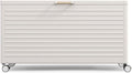 MIRADOR 175 Gallon Outdoor Storage Box Waterproof with Wheels, Metal Deck Box for Patio Furniture, Garden Tools, Outdoor Cushion, Latte