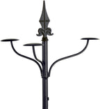 Displays2go Wrought Iron Hat and Coat Rack, Rotates, Total of 31 Hooks, Multi-Tiered, Black, 73" H x 20" W x 20" D