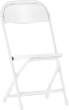 Flash Furniture Kids White Plastic Folding Chair | Durable Construction, Commercial Use