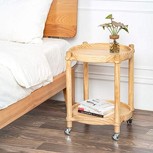 Telephone Table, Solid Wood Storage Rack,2-Tier Pallet Side Table,Outdoor &am...