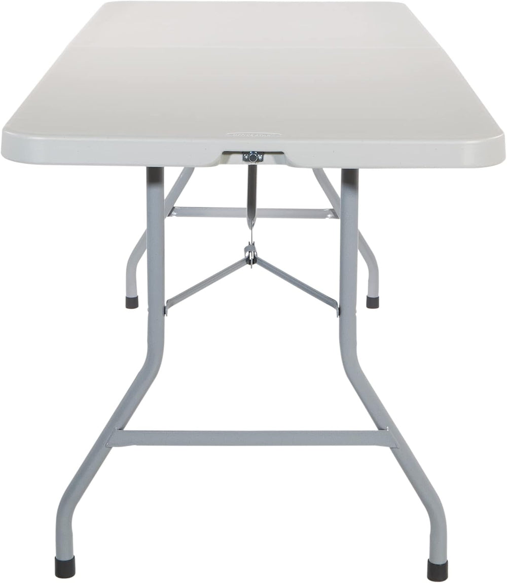 Office Star Resin Rectangle Center-Folding Portable Table for Picnics, Campin...