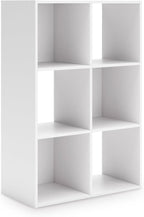 Signature Design by Ashley Onita Modern 3-Tier Floor Standing 6 Cube Organizer for Living Room, Wood, Works with 10.5 W x 10.5 D x 11 H Storage Bin (Sold Separately), White