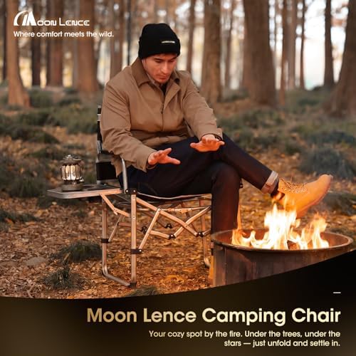 MOON LENCE Directors Camping Chair, Heavy Duty,Oversized Portable Folding Cha...