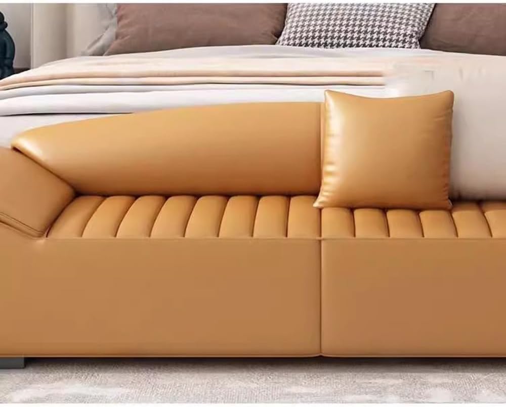Modern Bed End Stool for Bedroom Living Room Bedside Long Bench Cloakroom Sof...