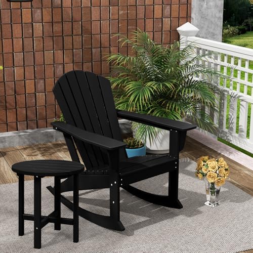 Costaelm Outdoor Adirondack Chair, All Weather Resistant Lawn Chairs Balcony ...
