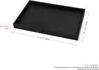 Black PU Leather Jewelry Display Flat Tray Ring Necklace Watch Organizer Display Tray (1 grid)