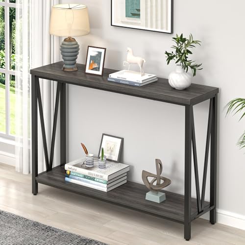 FOLUBAN Console Table for Entryway, Modern Sofa Table Behind Couch, Narrow En...