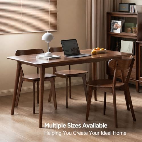 Walnut Dining Chairs Set of 2, Solid Oak Wood