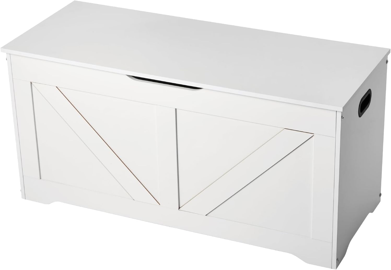 VEVOR Kids Storage Bench, Wooden Toy Box Chest, Large Storage Cabinet with Safety Hinge, Toddlers Storage Bench for Playroom, Living Room or Entryway, Easy Assembly, 38.98 x 15.55 x 18.9 in, White