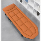 Portable Sun Lounger Folding Camping Bed Cot Reclining Lounge Chair 6-Position Adjustable Backrest(Orange)