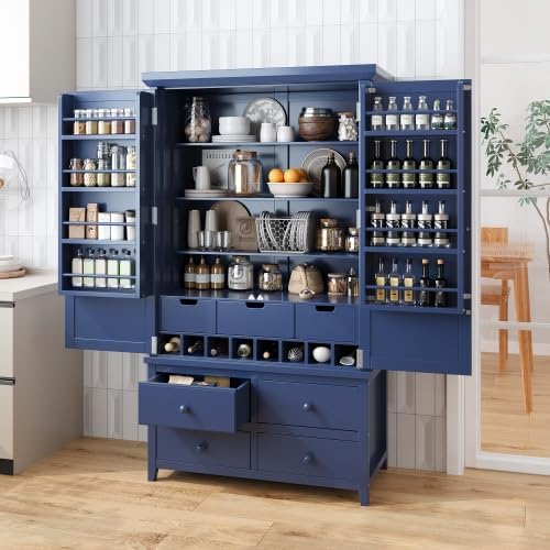 71.1 Inch Tall Kitchen Pantry Cabinet with 8 Door Shelves and 3 Adjustable Sh...