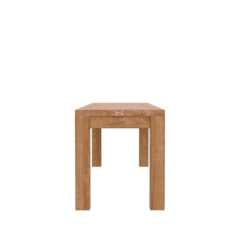 Aiden Solid Pine and Plywood Dining Bench, Weathered Natural