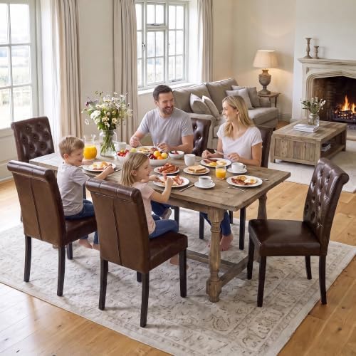 LSSPAID Dining Chairs Set of 6, Modern Armless Parsons Side Chairs, Upholster...
