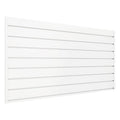 4FT x 2FT Modern White PVC Slatwall Panel, Wall Mounted, 1 Shelf, Garage Storage, 75 lbs Weight Capacity
