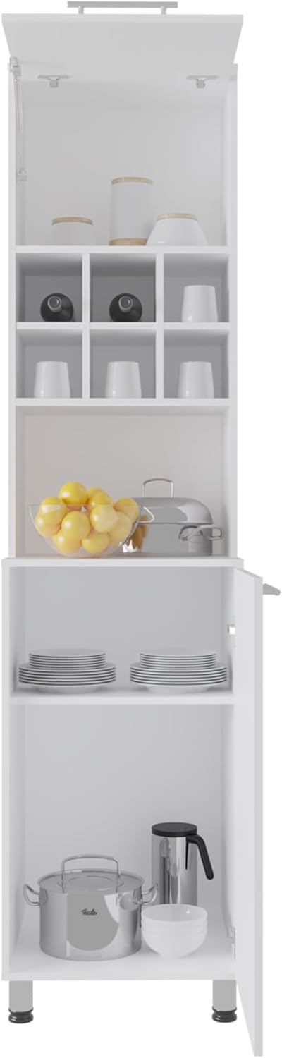 19.7" D*19.6" W*80.3" H Storage Cabinet with 6 Spice Cubbies, ...