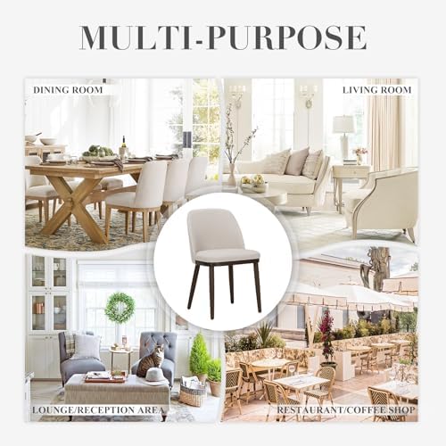 COLAMY Upholstered Dining Chairs Set of 4, Modern Kitchen Chairs with Back, F...