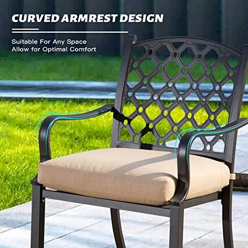 Domi 7 Pieces Patio Dining Sets All-Weather Metal Outdoor Modern Dining Sets ...