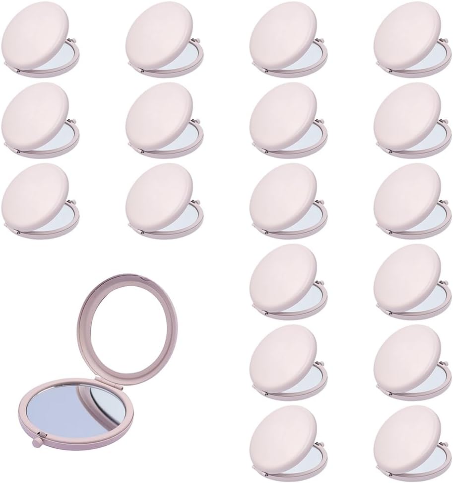 Compact Mirror for Purse, Metal Round Shell, Double-Sided 1X/12X Magnifying, ...