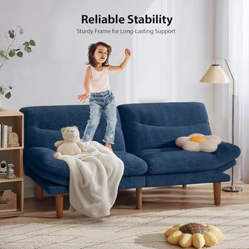 Pipishell Futon Sofa Bed, Modern 66" Futon Couch Convertible to Bed &amp...