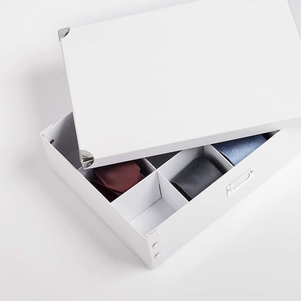 Zeller 17769 44.5 x 31.5 x 11 cm Belt and Tie Box Cardboard, White