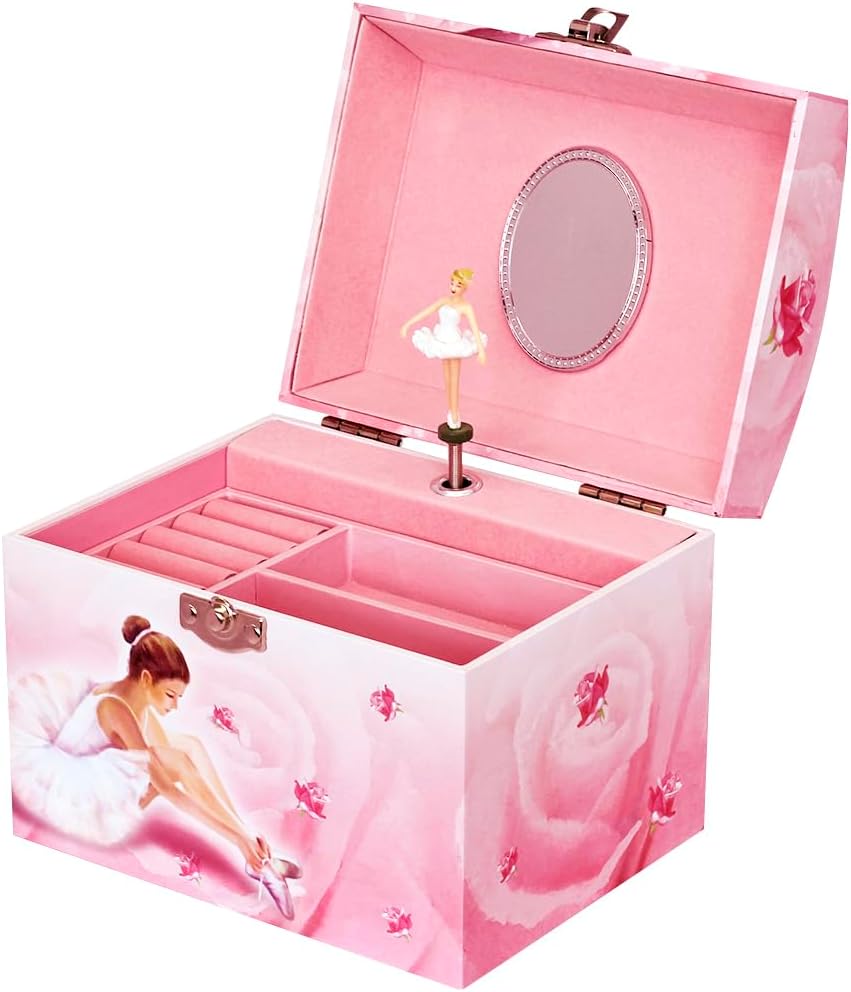 Trousselier Vanity Case with Music Ballerina Figure (Pink)